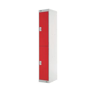 Express Standard Locker 2 Door 300x300x1800mm Red Deep Z12212RD