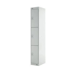 Express Standard Locker 3 Door 300x300x1800mm Light Grey Z12213CF
