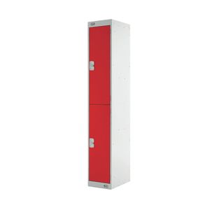Two Compartment Express Standard Locker 300x450x1800mm Red Door MC00156