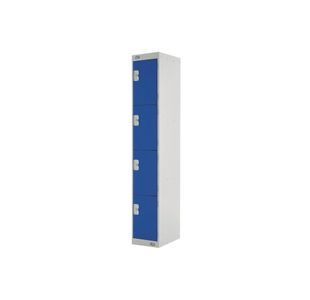 Four Compartment Express Standard Locker 300x450x1800mm Blue Door MC00160