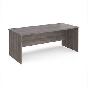 Maestro 25 straight desk 1800mm x 800mm - grey oak top with panel end leg