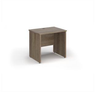 Maestro 25 straight desk 800mm x 600mm - nebraska oak top with panel end leg