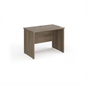 Maestro 25 straight desk 1000mm x 600mm - nebraska oak top with panel end leg