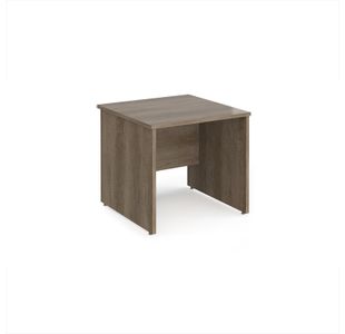 Maestro 25 straight desk 800mm x 800mm - nebraska oak top with panel end leg