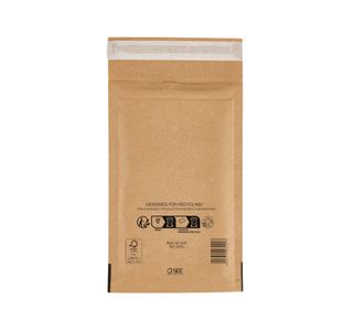 Sealed Air Bubble Lined Postal Bag Gold B00 120x210mm (Pack of 100) 103027401