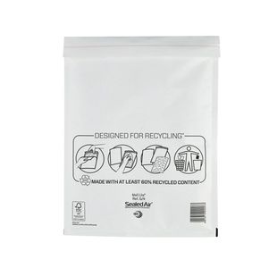 Mail Lite Bubble Postal Bag White G4-240x330 (Pack of 50) 101098085