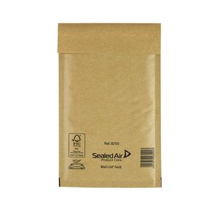 Mail Lite Bubble Postal Bag Gold B00-120x210 (Pack of 100) 101098090