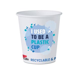 MyCafe Eco Design Paper Cup 7oz Blue (Pack of 100) MYC10111