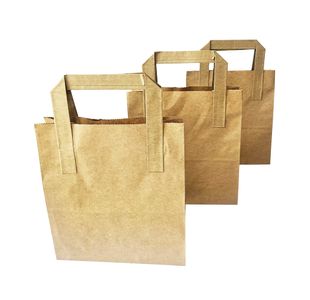 MyCafe Kraft Paper Carrier Bag 175x115x345mm Pack of 250 MYC10947