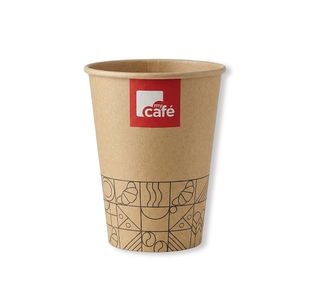 MyCafe Kraft 8oz Single Wall Hot Cups Pack of 50 MYC12081