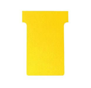 Nobo T-Card Size 2 48x85mm Yellow Pack of 100 2002004