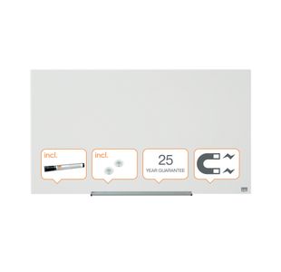 Nobo Impression Pro Glass Magnetic Whiteboard 1000 x 560mm 1905176