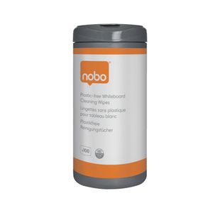 Nobo Plastic Free Whiteboard Cleaning Wipes (Pack of 100) 1915713