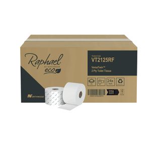 Raphael 2-Ply VersaTwin Toilet Roll 125m (Pack of 24) VT2125RFDS