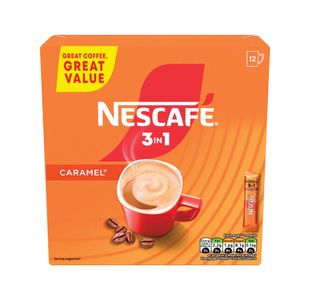 Nescafe 3-in-1 Caramel Coffee Sachets Pack of 12 12593161