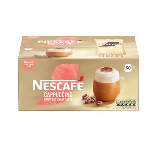 Nescafe Gold Cappuccino Unsweetened Instant Coffee Sachets (Pack of 50) 12582308