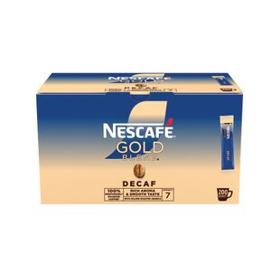 Nescafe Gold Blend Decaffeinated One Cup Coffee Sachets (Pack of 200) 12612390