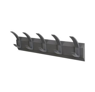 Acorn Wall Mounted Coat Rack with 5 Hooks 610x57x1200mm Grey 319875