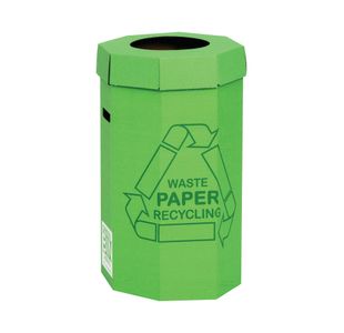 Acorn Cardboard Recycling Bin 60 Litre Green (Pack of 5) 402565
