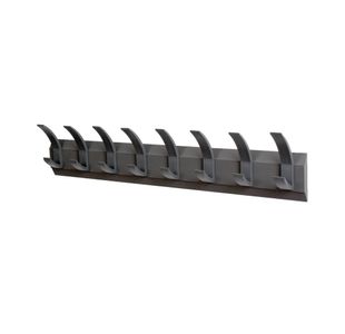 Acorn Wall Mounted Coat Rack with 8 Hooks 830x57x1200mm Black NW620582