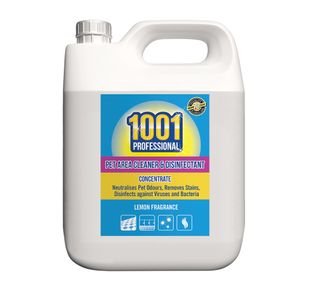 1001 Professional Pet Area Cleaner + Disinfectant 5L Pack of 2 S33939
