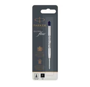 Parker Quink Ballpoint Pen Refill Fine Black Blister (Pack of 12) 1950367