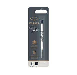 Parker Quink Ballpoint Pen Refill Medium Black Blister (Pack of 12) S0909550