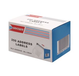 GoSecure 250 Address Labels (Pack of 1500) PB02278