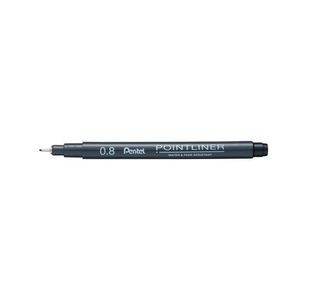 Pentel Pointliner Pigment Liner 0.8mm Black (Pack of 12) S20P-8A