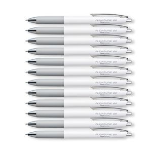 Pentel Floatune Retractable Rollerball 0.8mm Black Pack of 12 BY208-AX