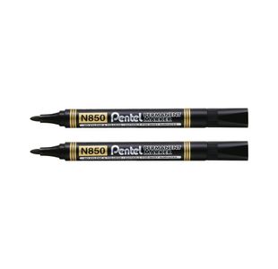 Pentel N850 Permanent Bullet Marker Black (Pack of 12) Buy 1 Get 1 FREE