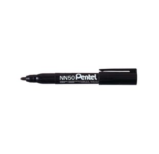 Pentel NN50 Permanent Marker Bullet Tip Black (Pack of 12) NN50-A