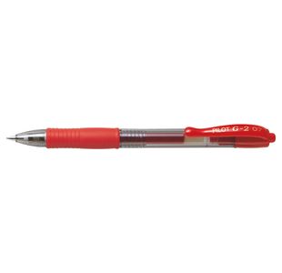 Pilot G-207 Retractable Gel Rollerball Pen 0.7mm Tip 0.39mm Line Red (Pack 12) - 41101202