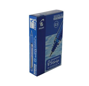 Pilot V5 Grip Liquid Ink Rollerball 0.3mm Blue (Pack of 12) 1021012003