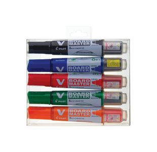 Pilot V-Board Master Drywipe Marker Bullet Ast Pack of 5 4902505358371
