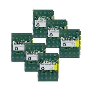 Pukka Pad Recycled Project Book A4 Grn Pack of 3 Buy One Get One Free