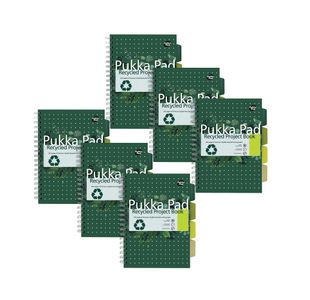 Pukka Pad Recycled Project Book B5 Grn Pack of 3 Buy One Get One Free