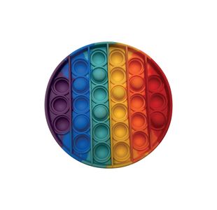 Pop Fidget Pad Round Multicoloured 126mm Diameter POPRM