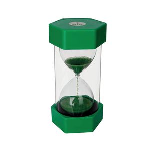 Sand Timer with Matching Coloured Sand 1 Minute Green/Clear 75x75x160mm ST1