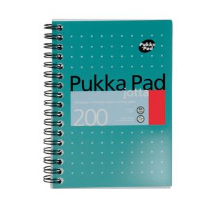 Pukka Pad Ruled Wirebound Mettalic Jotta Notepad 200 Pages A6 (Pack of 3) JM036