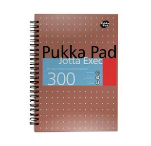 Pukka Pad Ruled Metallic Wirebound Executive Jotta Notepad 300 Pages A4+ Copper (Pack of 3)7019-MET