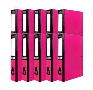 Pukka Brights Box File Foolscap Pink (10 Pack) BR-7780