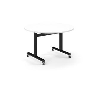 Pro Flip Circular Table 1200 Dia, Black, White Top