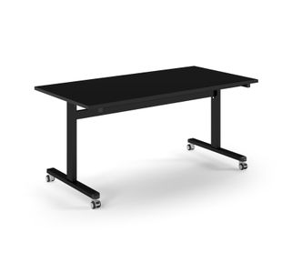 Pro Flip Rectangular Table 1600 x 800, Black Frame, Black Top