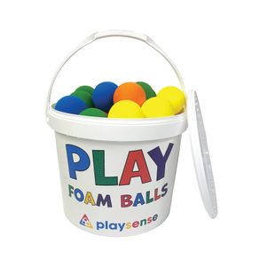 Playsense Lightweight Foam Balls Supplied in a Tub 7cm Assorted (Pack of 48) PP-15100-748K