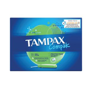 Tampax Compak Super Applicator Tampons Boxed x18 (Pack of 6) 57764
