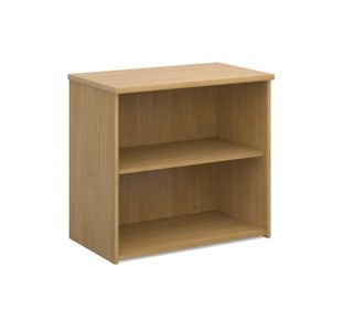 Universal bookcase 740mm high with 1 shelf - oak