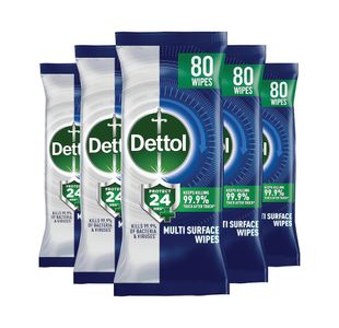 Dettol Bio Wipes Fresh 80 wipes Pack of 5 GB-T0Z