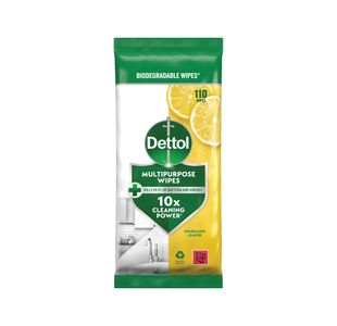 Dettol Multipurpose Wipe Sparkling Lemon 110 Wipes Pack of 4 3348372