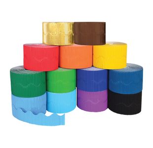 Scalloped Corrugated Border Rolls Emerald Green 78710